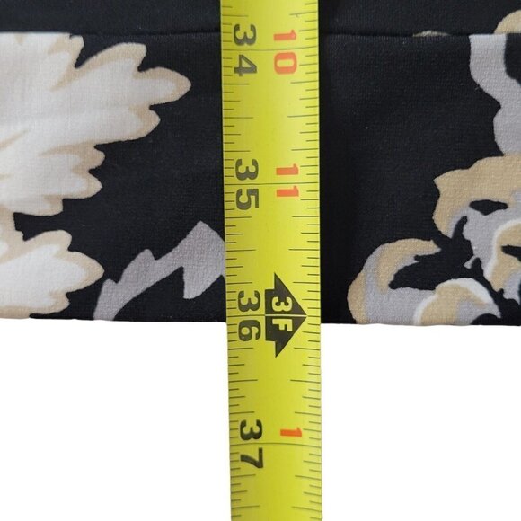 WHBM Floral Shift Dress Cowl Neck 3/4 Sleeve Pullover Jersey Knit - Picture 6 of 9